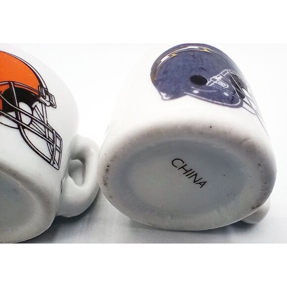 Miniature NFL Mugs Team Helmet Collectible Pair Browns Chargers Vintage 1.25 In - Picture 15 of 16